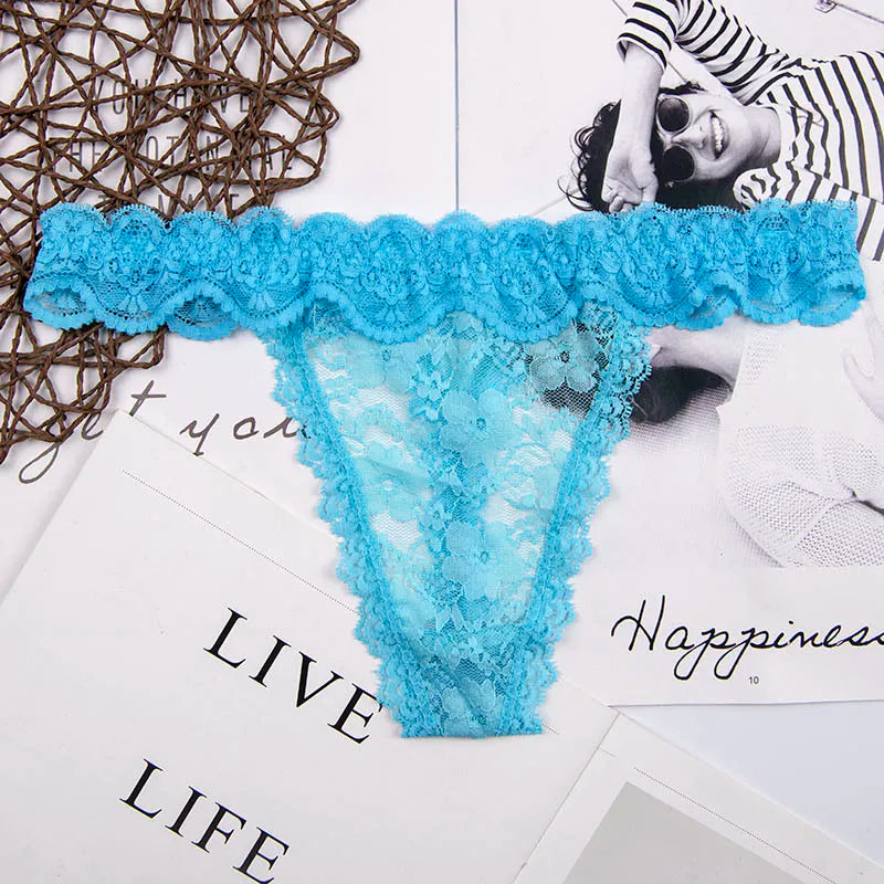 RUMILA Cotton & Lace Women’s Panties – Low Waist Soft Briefs & Thongs with Bow Detail