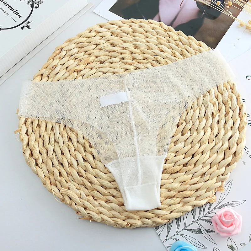 RUMILA Cotton & Lace Women’s Panties – Low Waist Soft Briefs & Thongs with Bow Detail