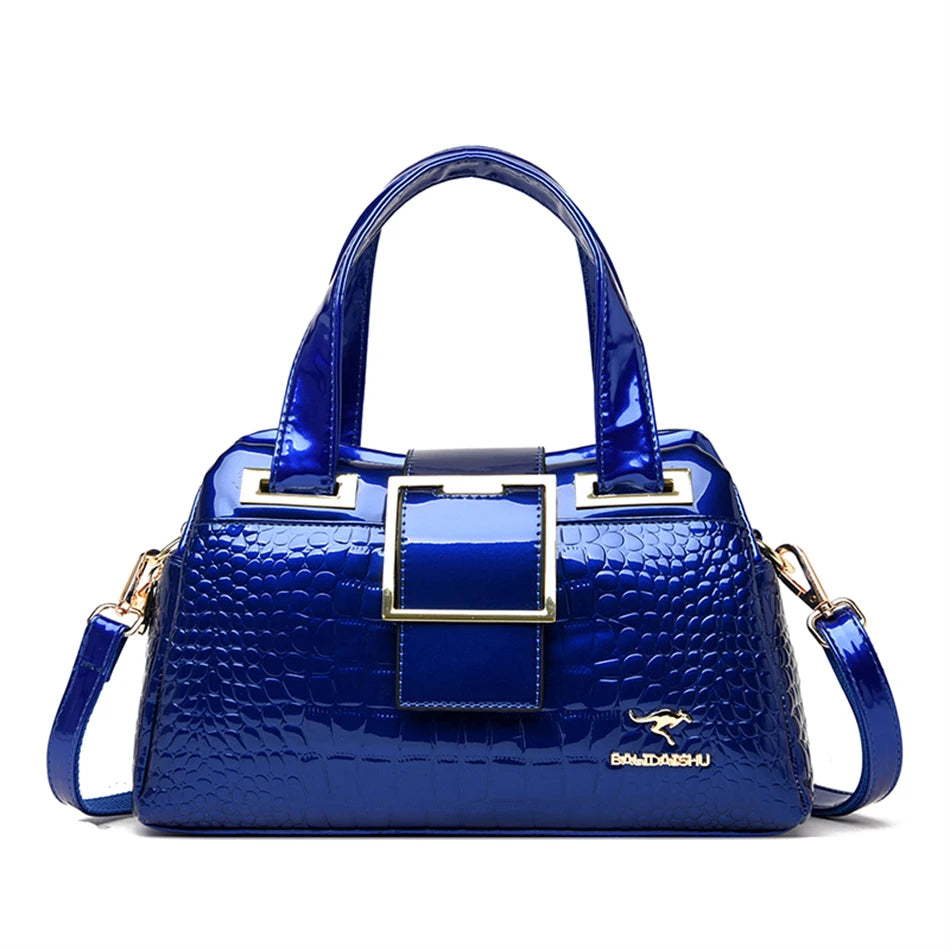 2-Layer Large Capacity Tote Bag – Luxury Designer Crocodile Pattern Handbag for Women MODIVA