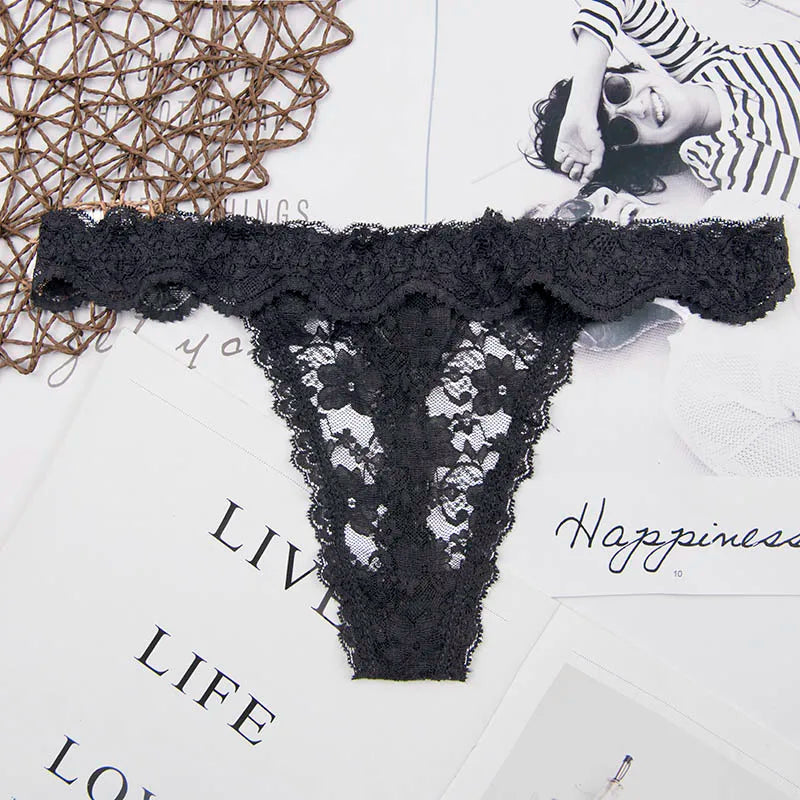 RUMILA Cotton & Lace Women’s Panties – Low Waist Soft Briefs & Thongs with Bow Detail
