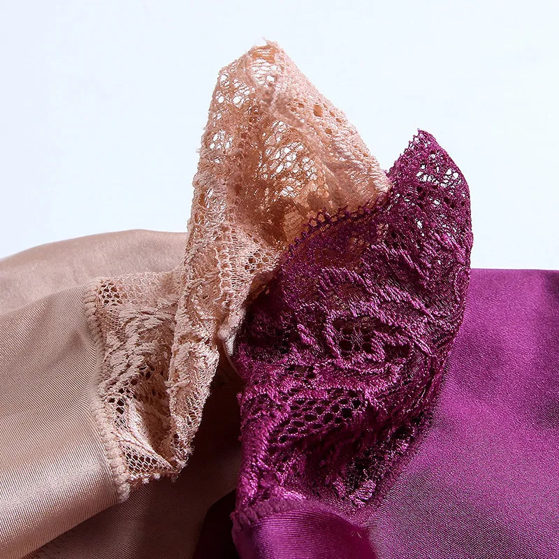TEXIWAS 4-Pack Women’s Seamless Lace Panties – Cotton Crotch Briefs, Soft & Sexy Underwear Set