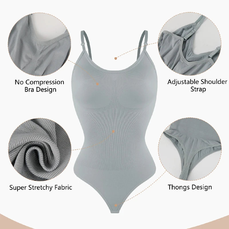 Smoothing Shapewear Bodysuit for Women – Faja Full Body Shaper Thong
