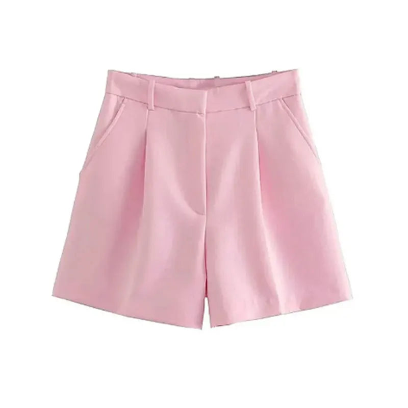 Mooyufon Women’s Bermuda Shorts - Vintage High Waist Zip Fly with Side Pockets | Summer Casual Fashion