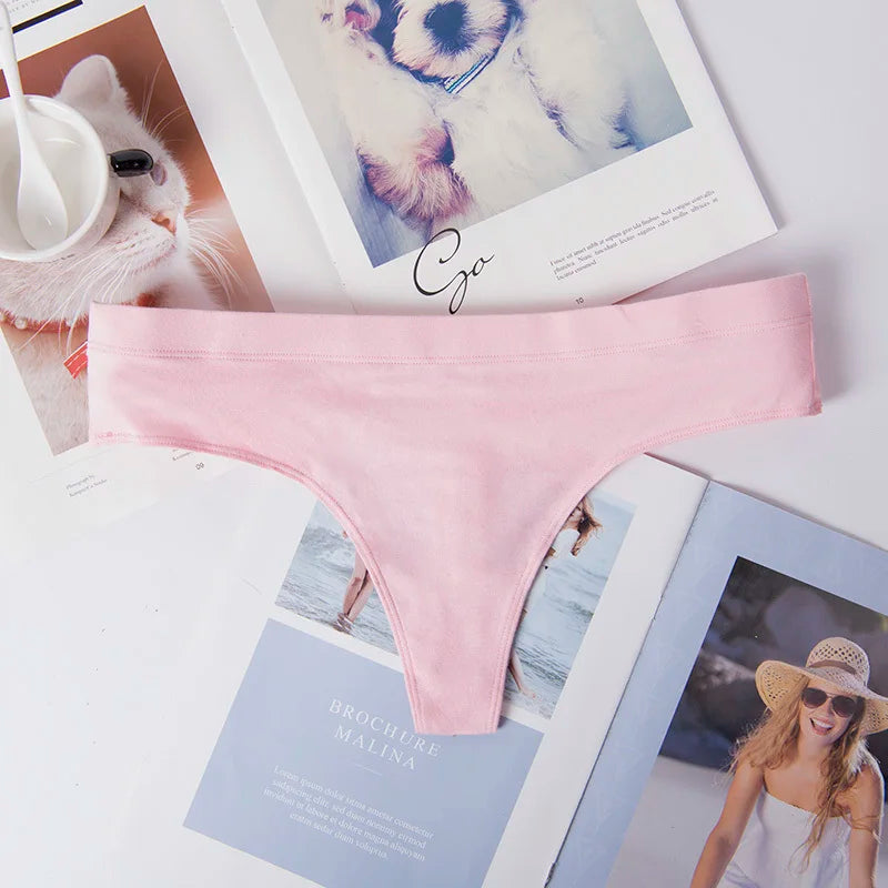 Cotton Sexy Thong Women Low Waist Comfortable Bikini Underwear MODIVA