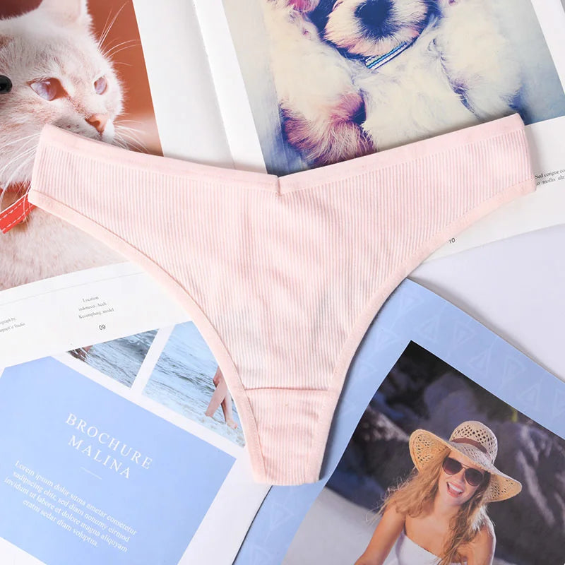 Cotton Sexy Thong Women Low Waist Comfortable Bikini Underwear MODIVA