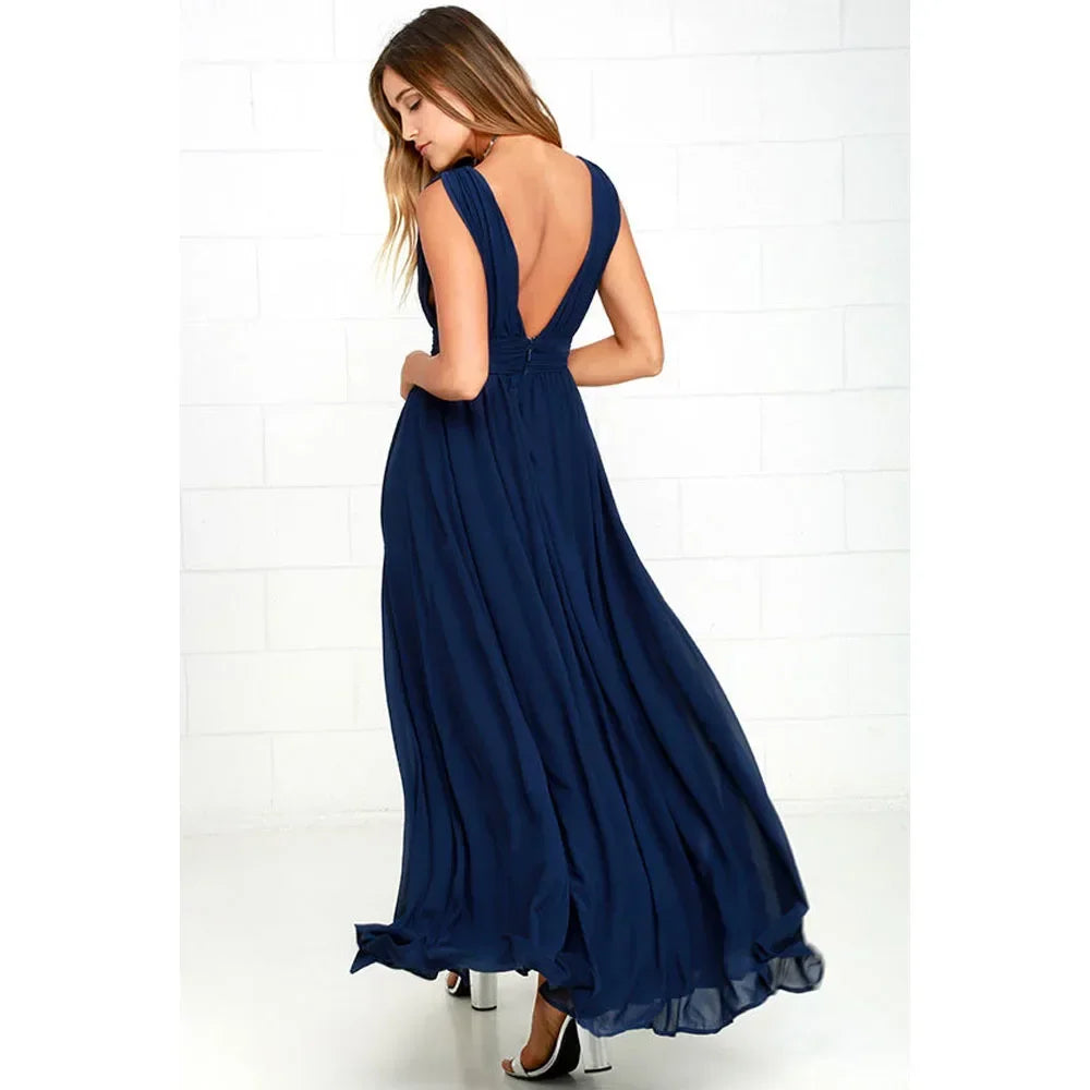 Multicolor Backless Mesh Maxi Dress – Sexy Bodycon Summer Evening Dress for Women