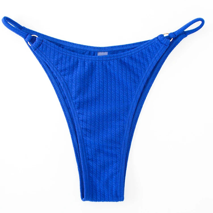 Simple Style Padded Bra Thong Swimsuit – 2025 Summer Collection