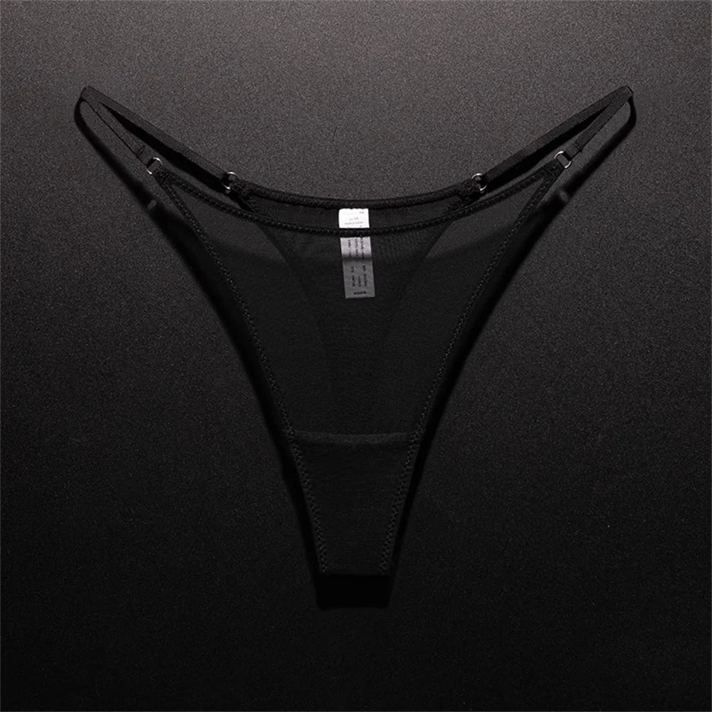 High Slit Women’s Seamless Mesh Thong – Ultra-thin Sexy Transparent Panties