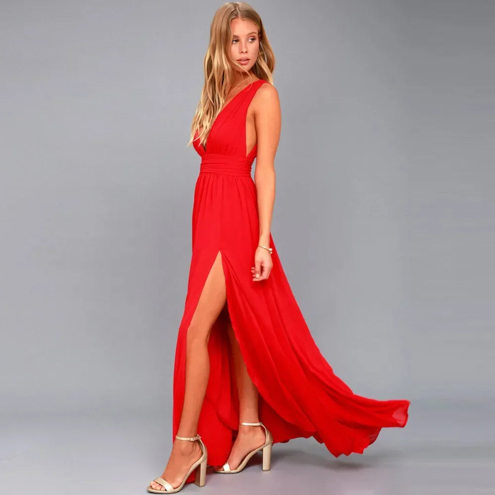 Multicolor Backless Mesh Maxi Dress – Sexy Bodycon Summer Evening Dress for Women