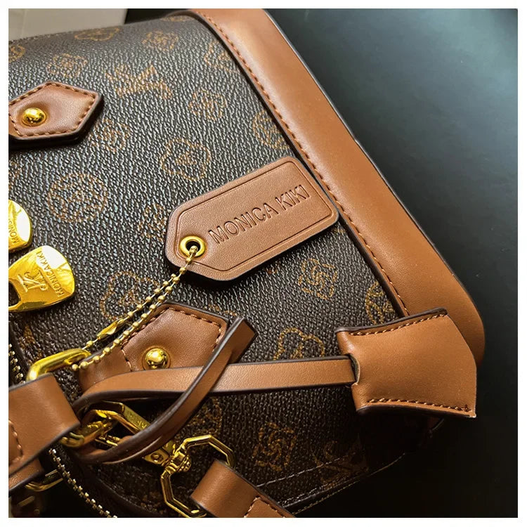 2025 Designer Shell Monogram Handbag – Women’s PU Leather Shoulder & Crossbody Bag