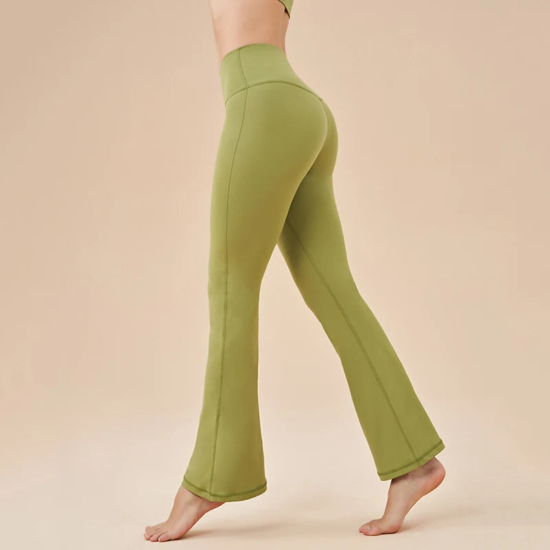 SOISOU Women’s Yoga Leggings – Tight Bell-Bottom Gym Pants with Elastic Waist
