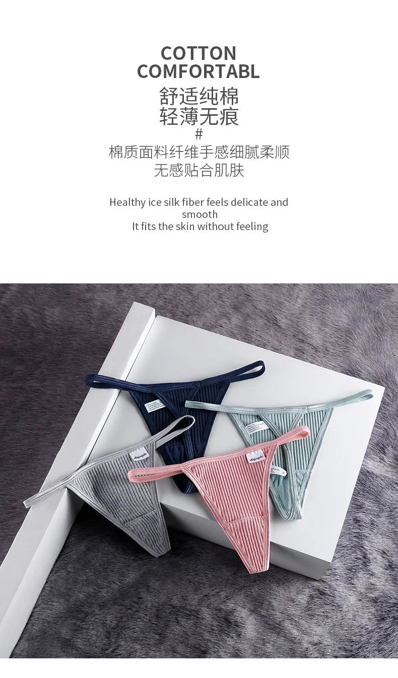 Cotton Sexy Thong Women Low Waist Comfortable Bikini Underwear MODIVA