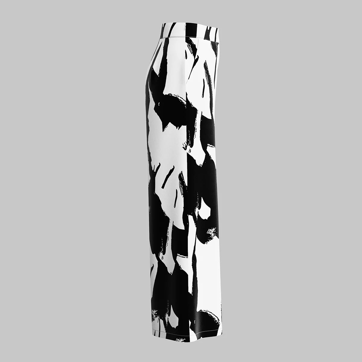 Mia Muse All-Season Graffiti Wide-Leg Pants – Natural Waist Streetwear for Women