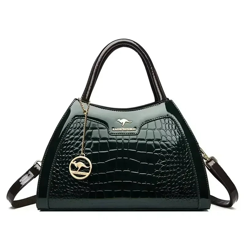 Luxury Print Leather Handbag – Large Capacity Women's Shoulder & Crossbody Bag
