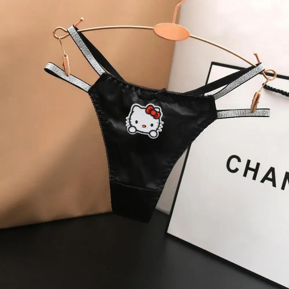Anime Thong Y2K Hello Kitty Style – Kawaii Sanrio-Inspired Low Waist Sexy Panties for Women