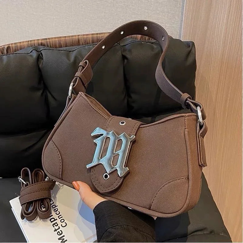 Casual Luxury Handbag for Women – PU Nubuck Soft Designer Shoulder Bag 2025