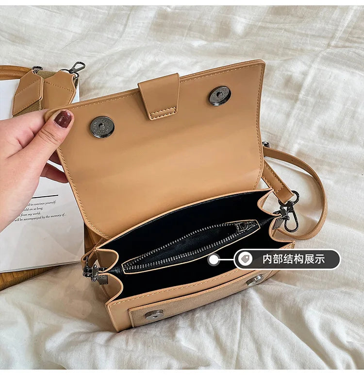 Crossbody bag for women, new matte PU small square bag, chic women's crossbody bag, shoulder bag, hot selling