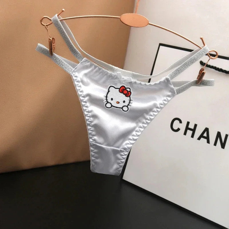 Anime Thong Y2K Hello Kitty Style – Kawaii Sanrio-Inspired Low Waist Sexy Panties for Women