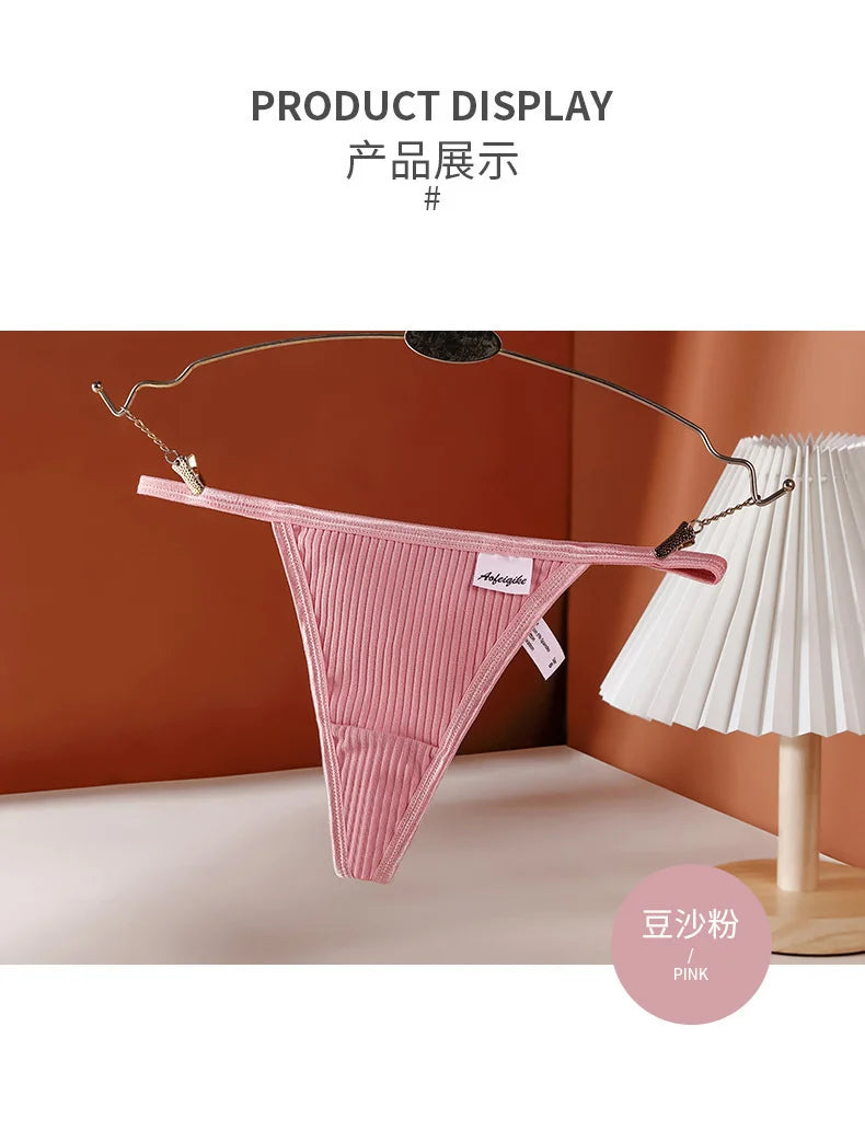 Cotton Sexy Thong Women Low Waist Comfortable Bikini Underwear MODIVA