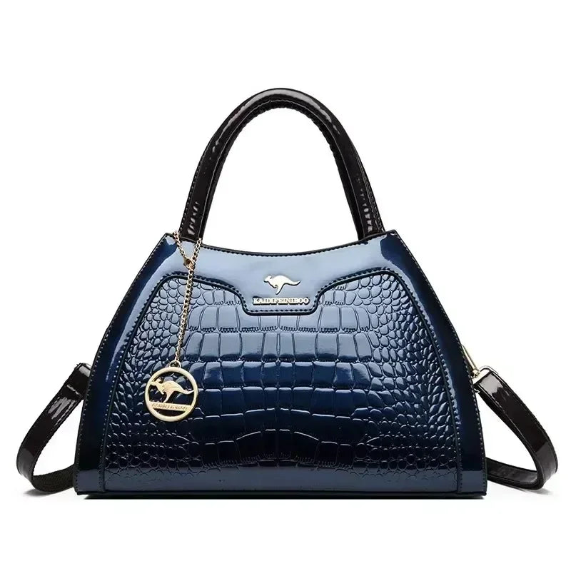 Luxury Print Leather Handbag – Large Capacity Women's Shoulder & Crossbody Bag