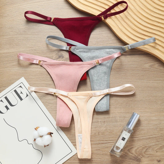 Seamless Cotton G-String Thong – Sexy Low Waist Traceless Women’s Panties