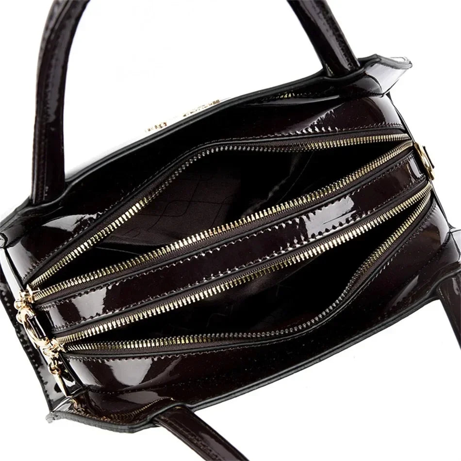 Luxury Print Leather Handbag – Large Capacity Women's Shoulder & Crossbody Bag