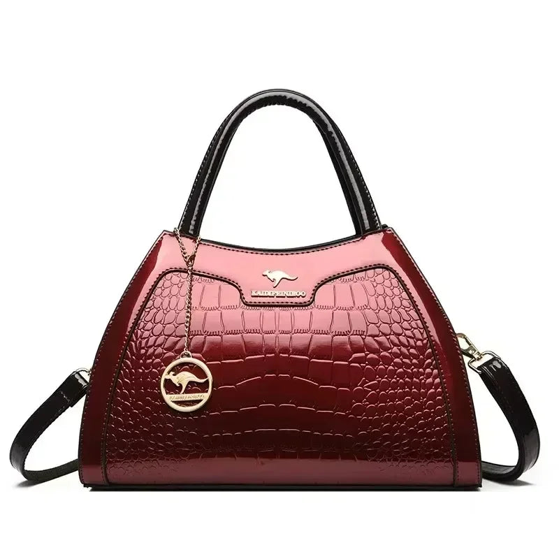 Luxury Print Leather Handbag – Large Capacity Women's Shoulder & Crossbody Bag