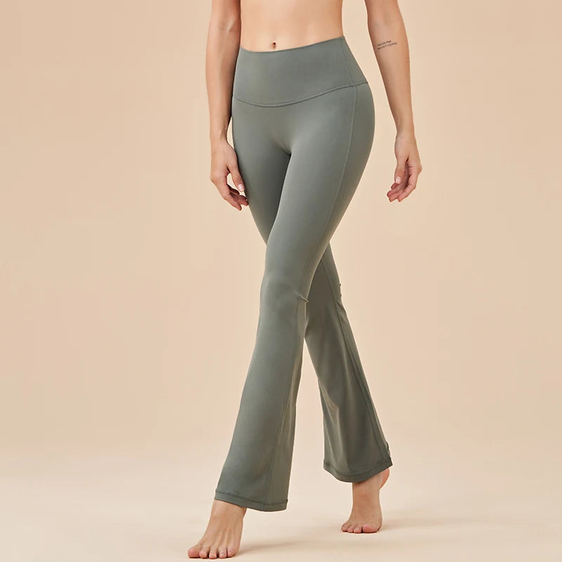 SOISOU Women’s Yoga Leggings – Tight Bell-Bottom Gym Pants with Elastic Waist