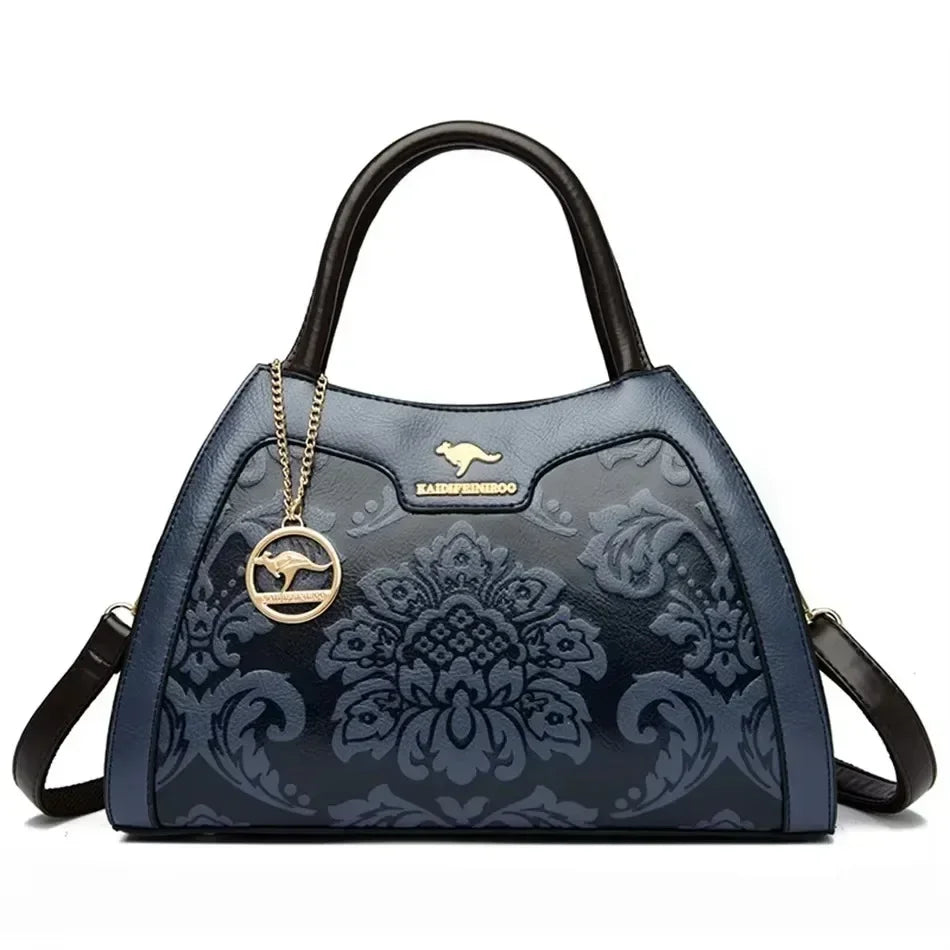 Luxury Print Leather Handbag – Large Capacity Women's Shoulder & Crossbody Bag