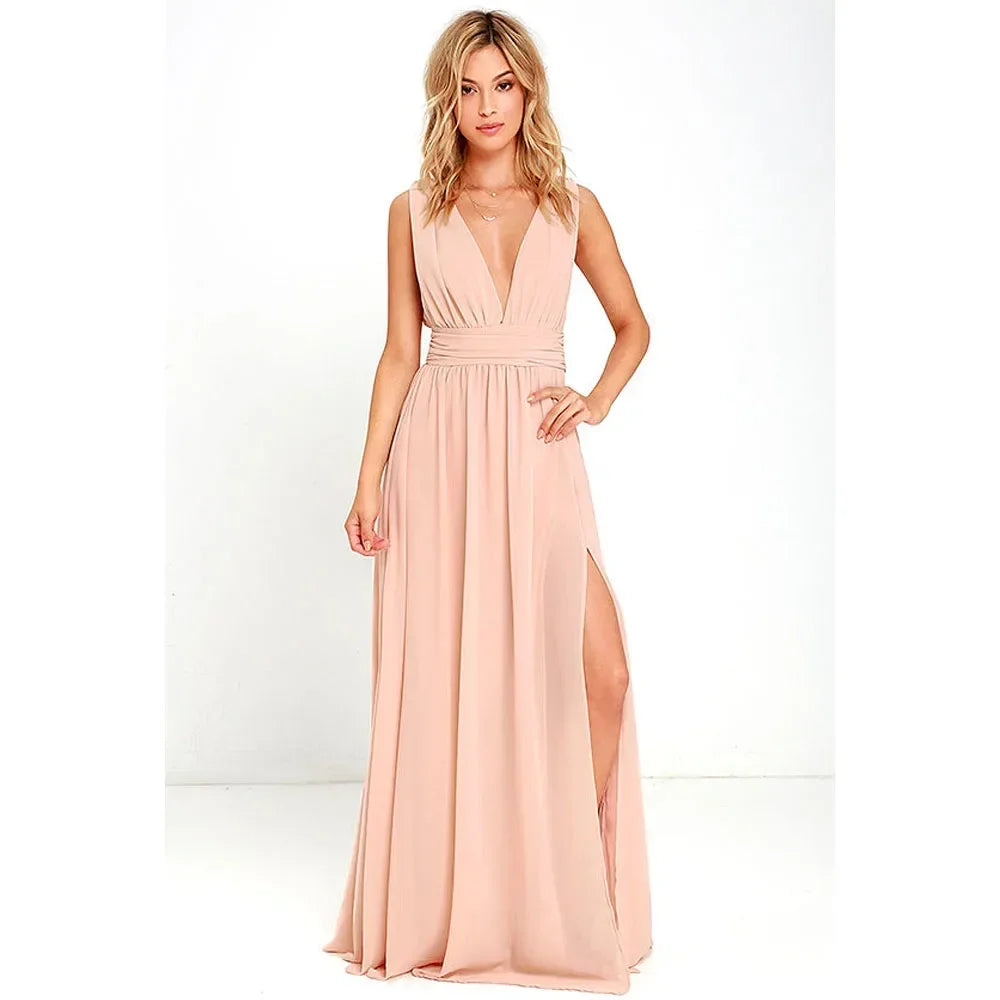 Multicolor Backless Mesh Maxi Dress – Sexy Bodycon Summer Evening Dress for Women
