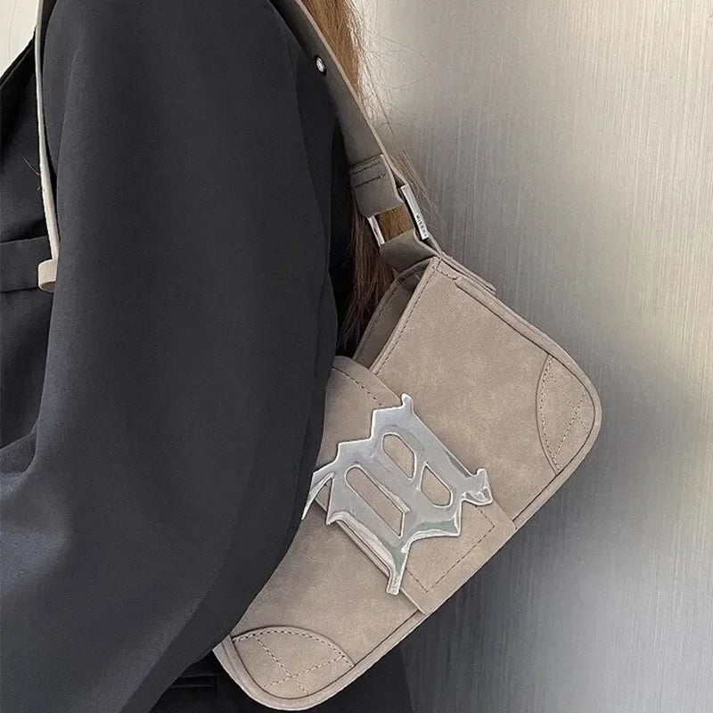 Casual Luxury Handbag for Women – PU Nubuck Soft Designer Shoulder Bag 2025