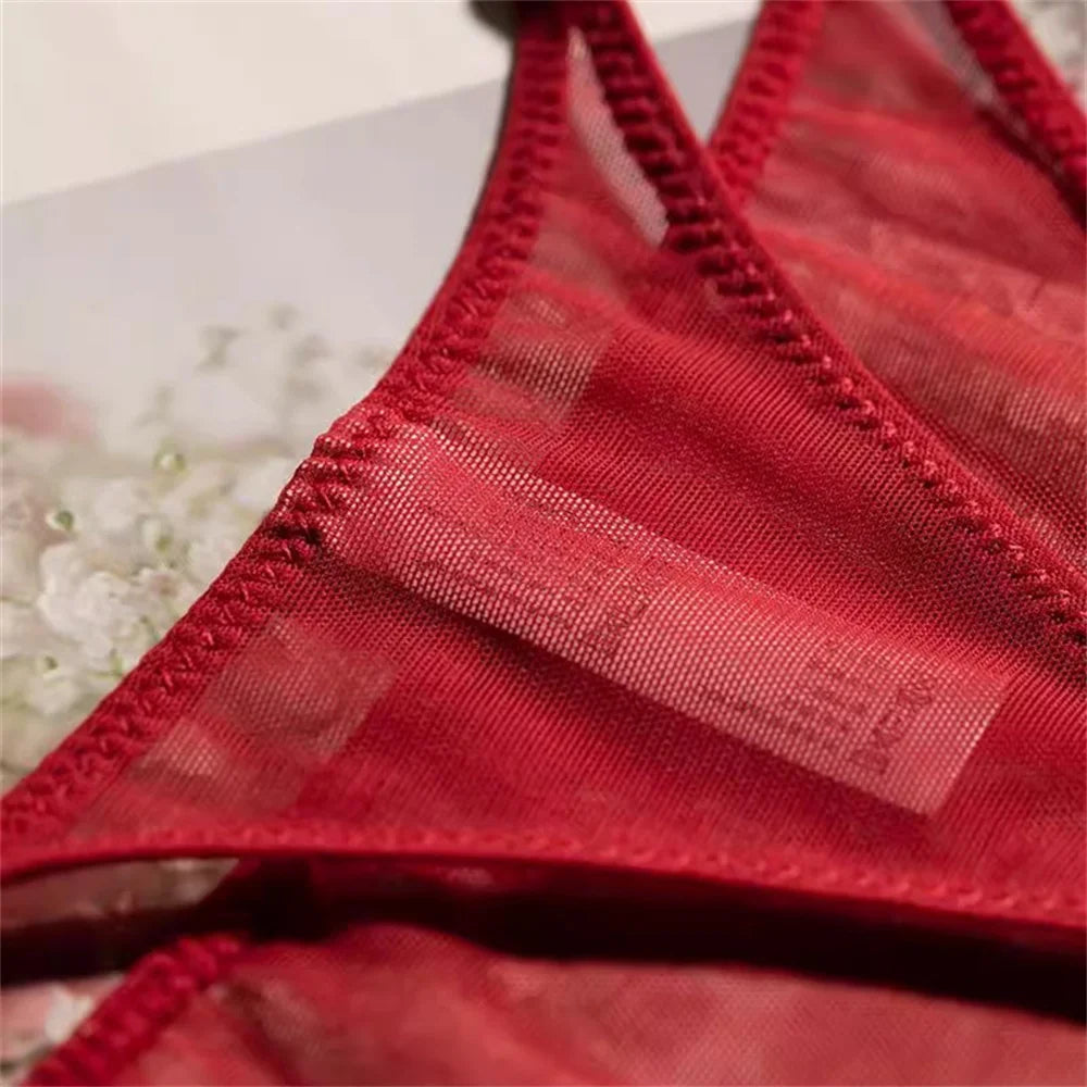 High Slit Women’s Seamless Mesh Thong – Ultra-thin Sexy Transparent Panties