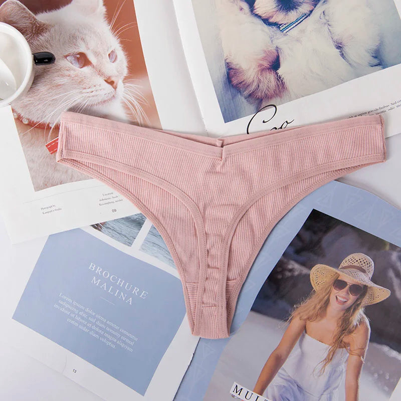 Cotton Sexy Thong Women Low Waist Comfortable Bikini Underwear MODIVA
