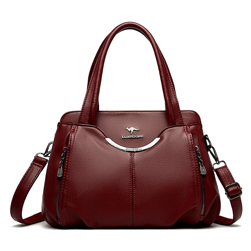 Luxury Designer Soft Leather Crossbody Tote Bag for Women – 2024 Elegant Handbag by VANDERWAH