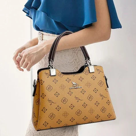 Luxury Print Leather Handbag – Large Capacity Women's Shoulder & Crossbody Bag