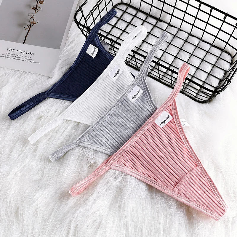 Cotton Sexy Thong Women Low Waist Comfortable Bikini Underwear MODIVA