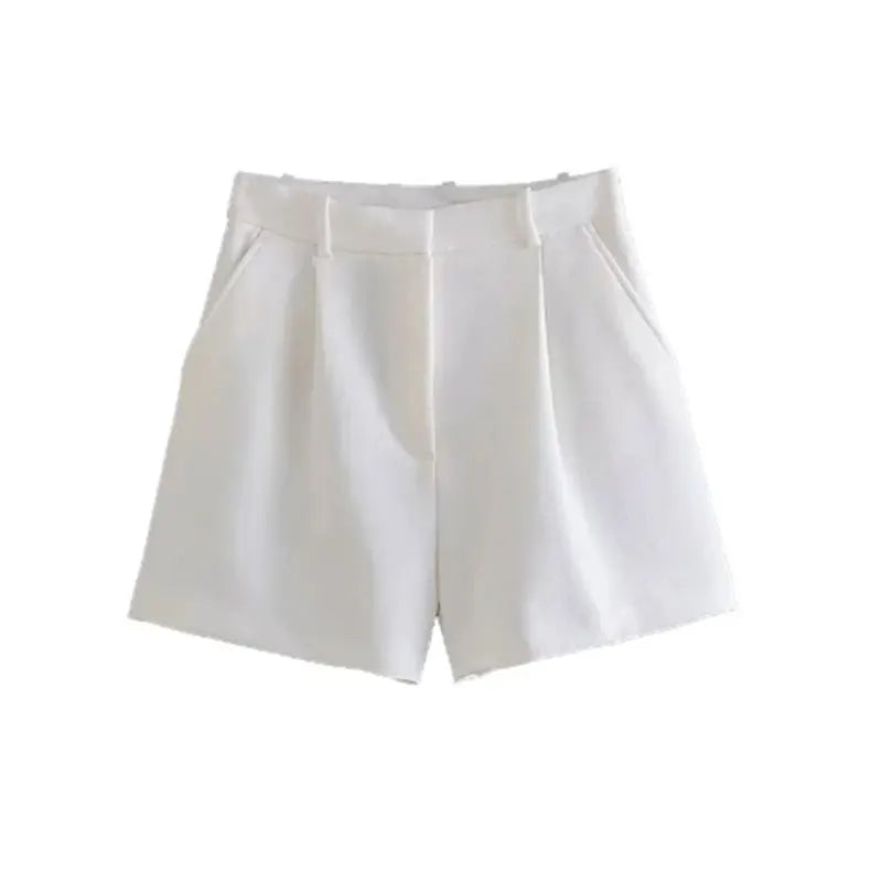 Mooyufon Women’s Bermuda Shorts - Vintage High Waist Zip Fly with Side Pockets | Summer Casual Fashion