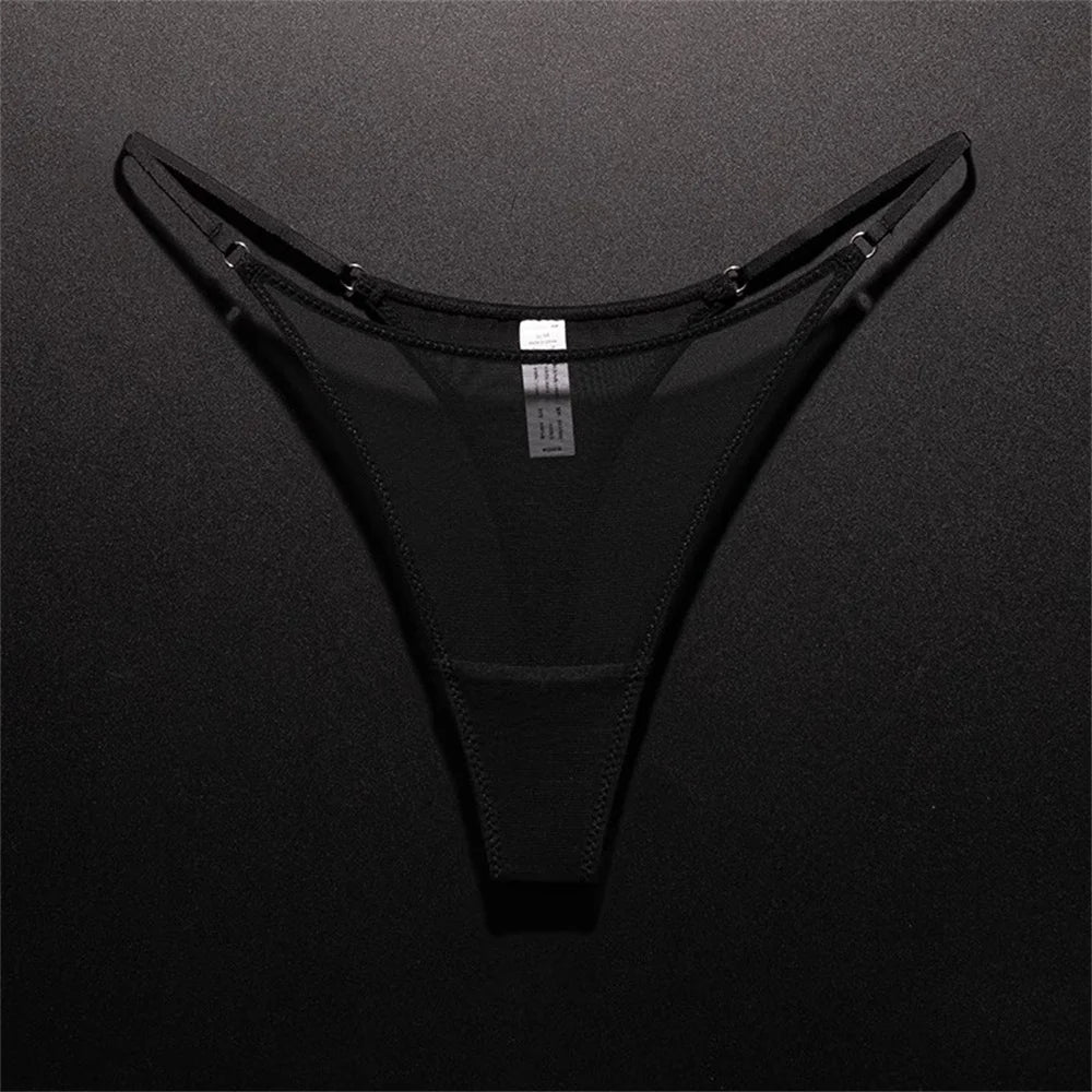 High Slit Women’s Seamless Mesh Thong – Ultra-thin Sexy Transparent Panties