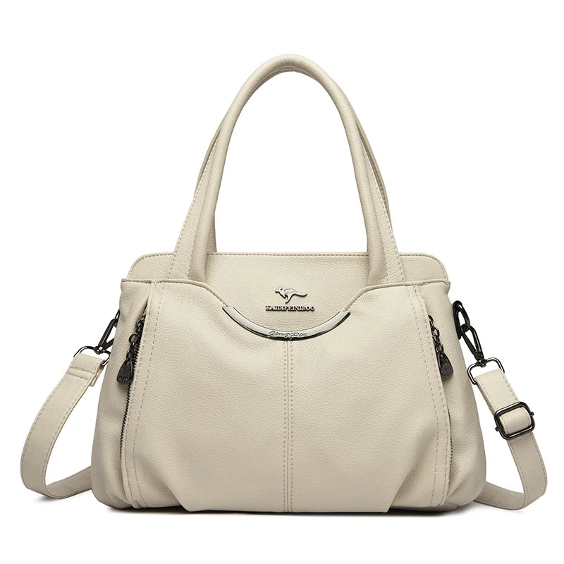 Luxury Designer Soft Leather Crossbody Tote Bag for Women – 2024 Elegant Handbag by VANDERWAH
