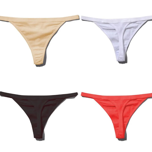 RUMILA Cotton & Lace Women’s Panties – Low Waist Soft Briefs & Thongs with Bow Detail