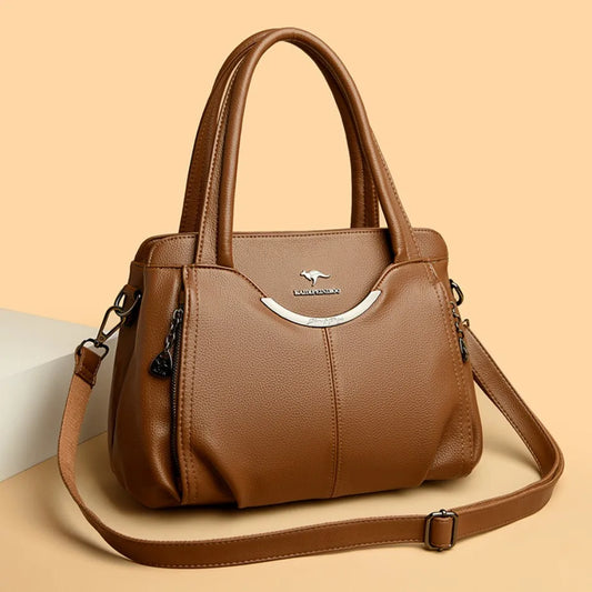 Luxury Designer Soft Leather Crossbody Tote Bag for Women – 2024 Elegant Handbag by VANDERWAH