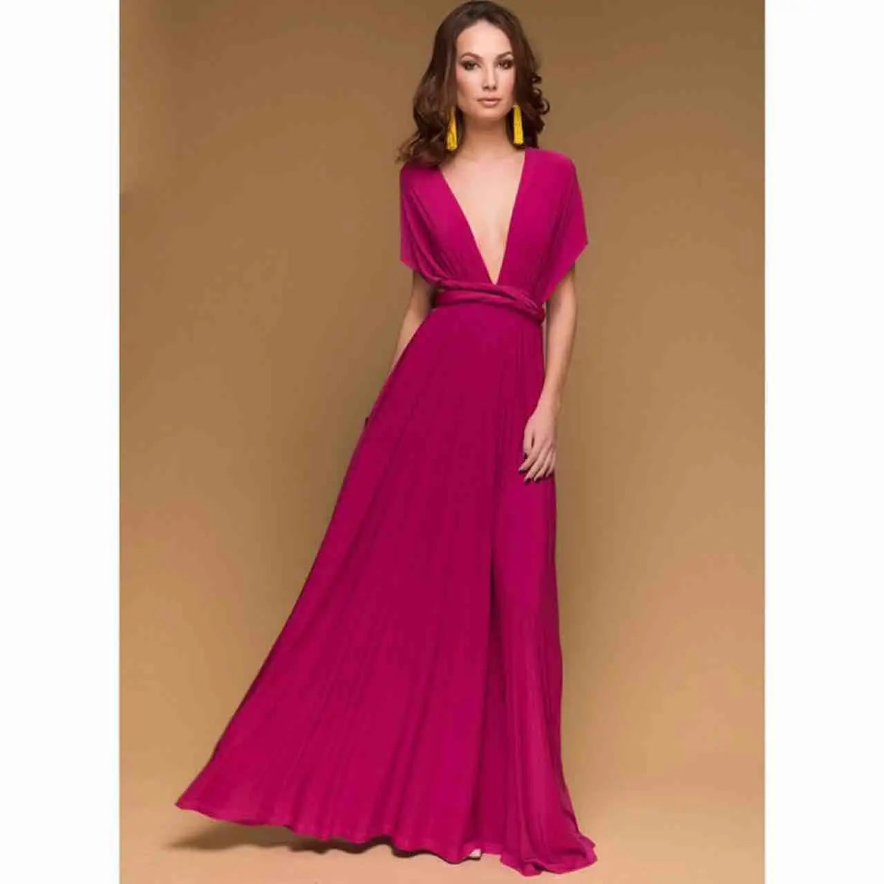 Boho Multiway Backless Maxi Dress – Convertible Bridesmaid & Party Gown
