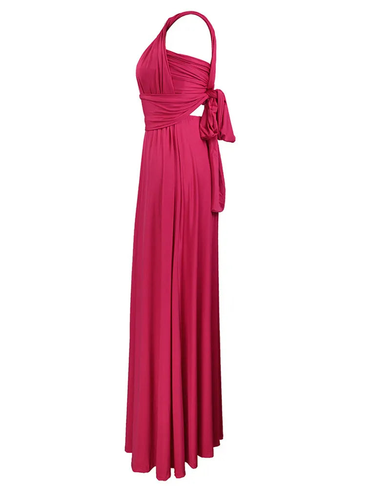 Boho Multiway Backless Maxi Dress – Convertible Bridesmaid & Party Gown
