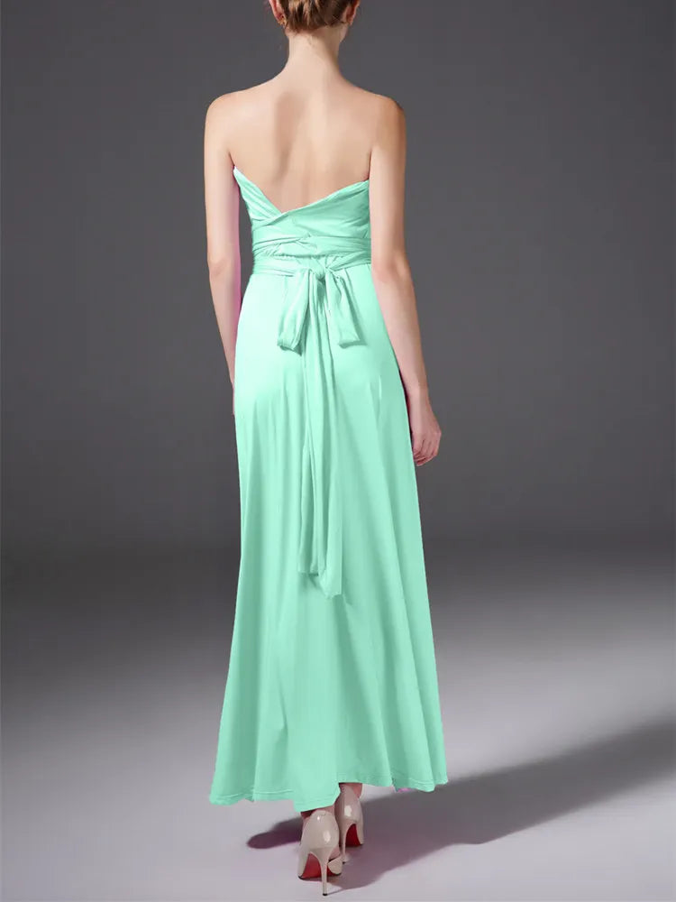 Boho Multiway Backless Maxi Dress – Convertible Bridesmaid & Party Gown