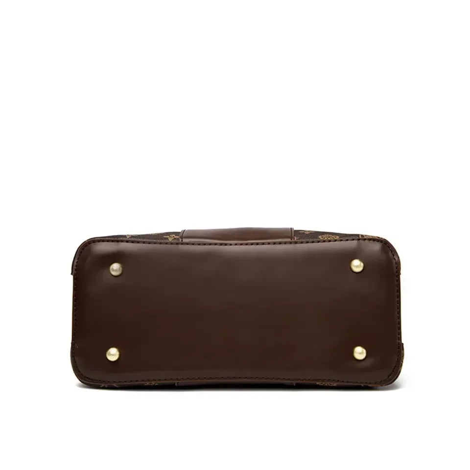 Luxury Print Leather Handbag – Large Capacity Women's Shoulder & Crossbody Bag
