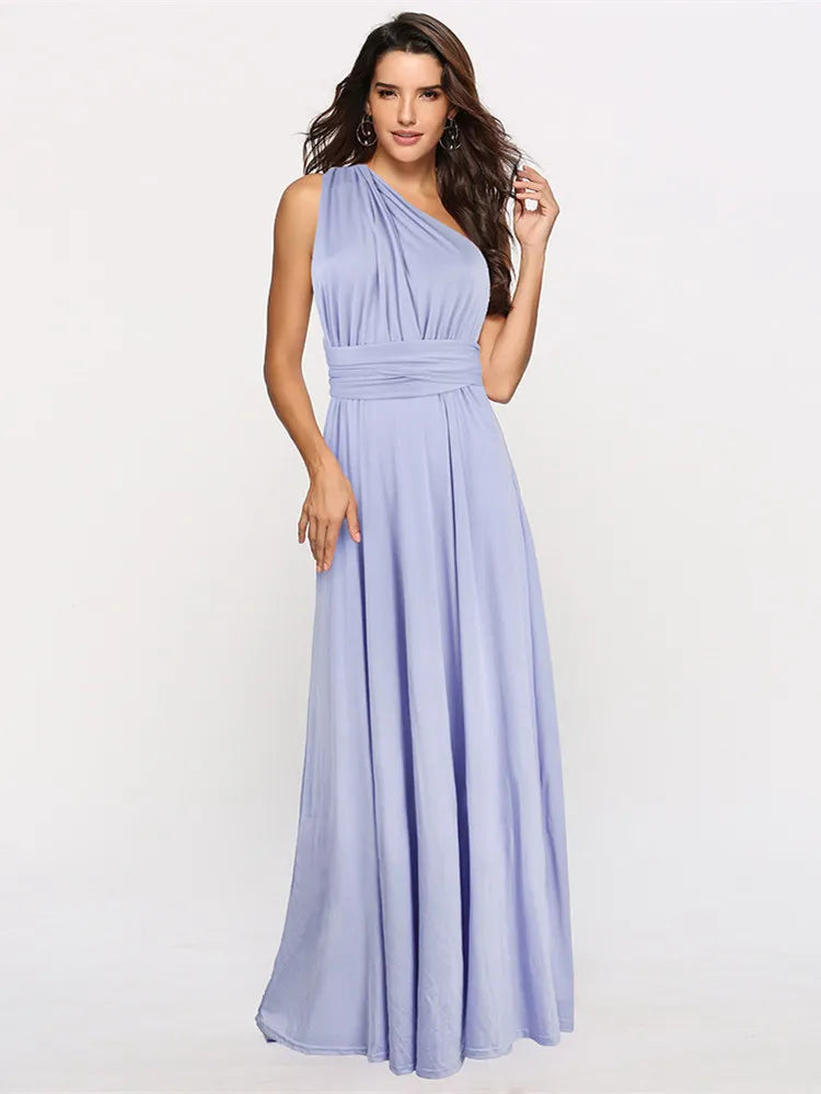 Boho Multiway Backless Maxi Dress – Convertible Bridesmaid & Party Gown