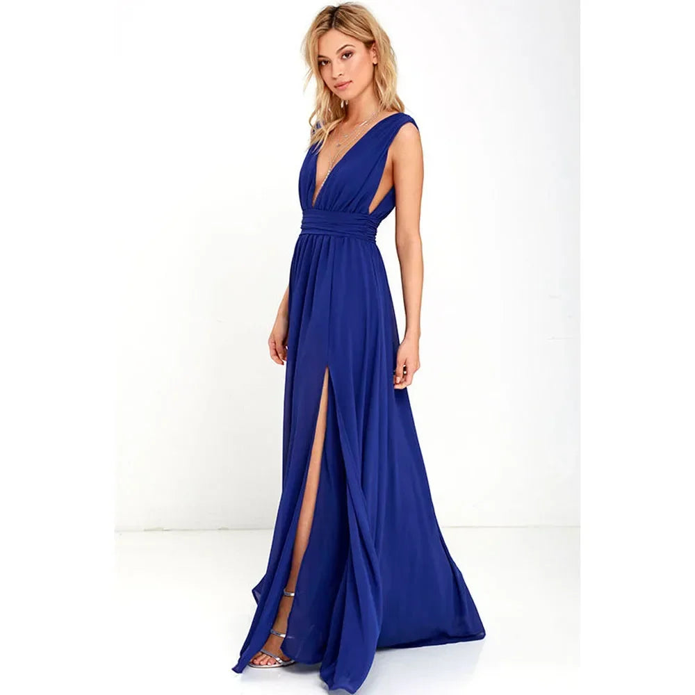 Multicolor Backless Mesh Maxi Dress – Sexy Bodycon Summer Evening Dress for Women