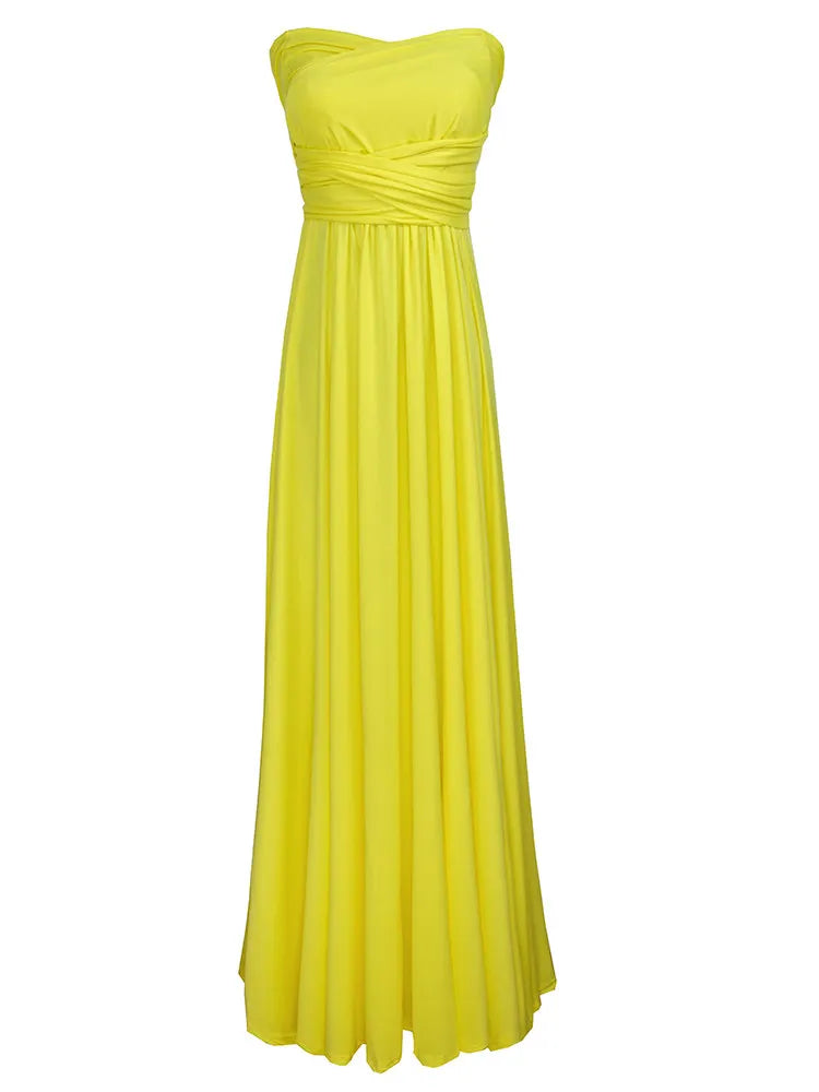 Boho Multiway Backless Maxi Dress – Convertible Bridesmaid & Party Gown