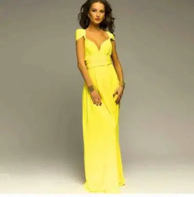Boho Multiway Backless Maxi Dress – Convertible Bridesmaid & Party Gown