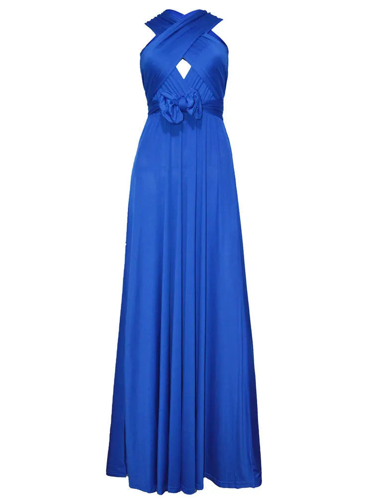 Boho Multiway Backless Maxi Dress – Convertible Bridesmaid & Party Gown